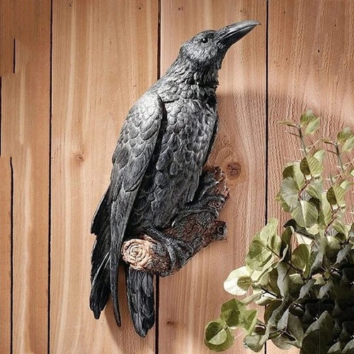 Fake raven crow statue resin - crow,