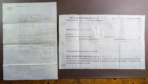1861 vellum documents - 1861, 2x