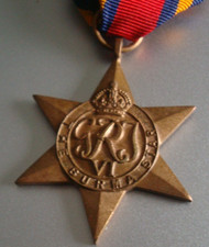 ORIGINAL BRITISH - WW2 BURMA STAR FULL SIZE MEDAL