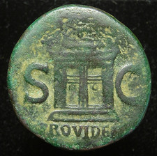 Vespasian AE as PROVIDENT S C, altar, Rome 71AD