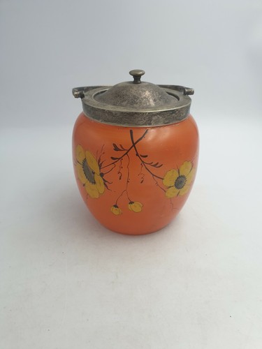 Art deco vintage orange glass - art,