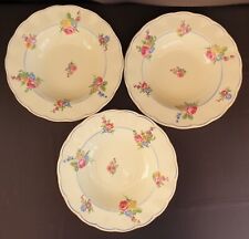 Set of 3 Grindley Pottery CreamPetal Soup Plates/Bowls