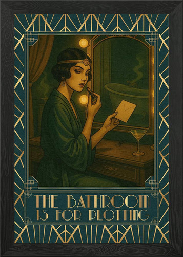Art deco bathroom plotting - bathroom,