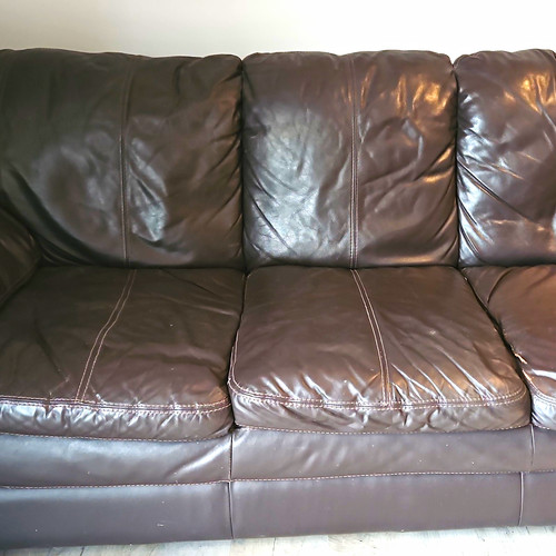 Dfs brown leather - dfs, sofa