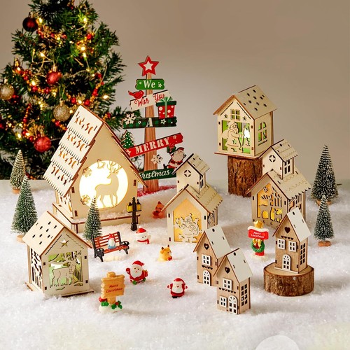 29pcs christmas village sets - christmas,