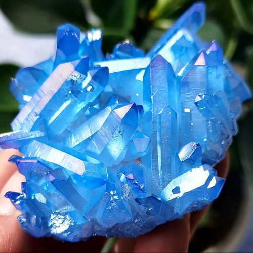 Aqua aura blue quartz titanium - aqua,