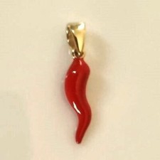 9ct Gold Italian Horn of