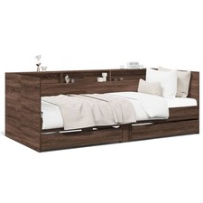 Daybed with Drawers Brown Oak