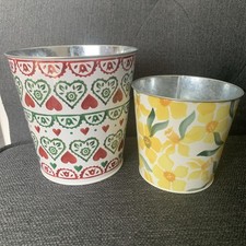 EMMA BRIDGEWATER M&S PLANT POTS TIN SAMPLE PATTERN AND DAFFODILS