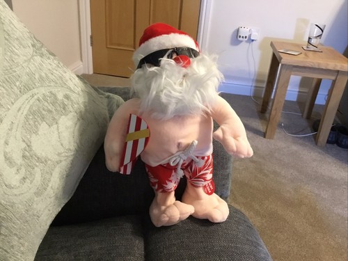 Vintage surfing santa claus - surfing,