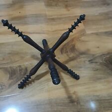 Antique Mahogany- Hand-Carved 6 Spoke Spinning Wheel Wool/Yarn/Skein Winder