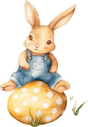 Colourful peter rabbit wall - rabbit,