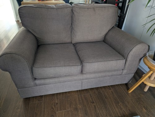 Brown material 2 seater - brown,