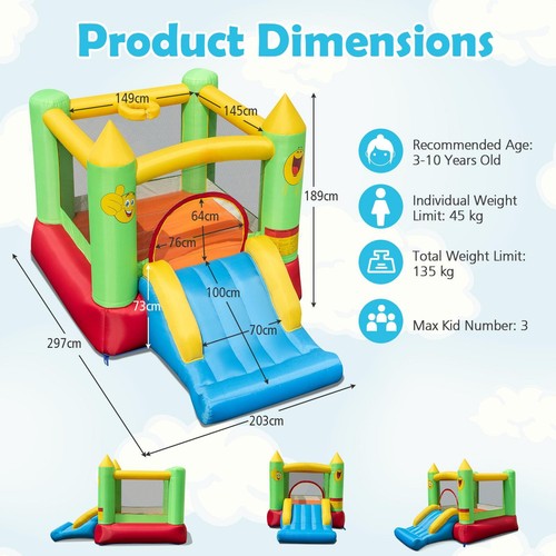 Inflatable bouncy castle - castle, with