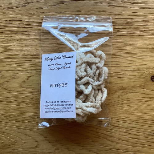 Vintage hand dyed chenille - hand,