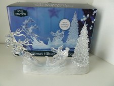 CHRISTMAS GLITTER SLEIGH SCENE-WINTER WONDERLAND FANTASY-THE RANGE