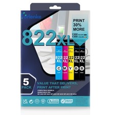 5PK 822XL Ink Cartridges For