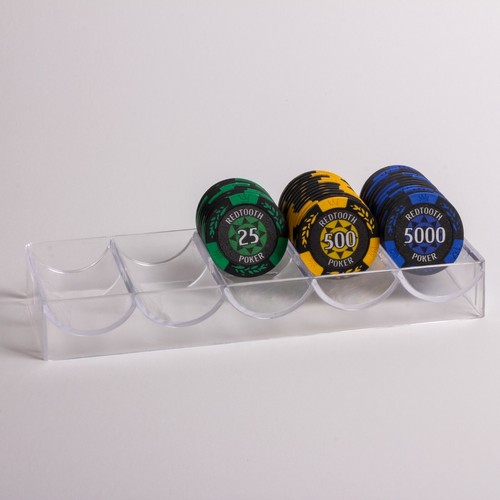 Clear plastic chip tray - clear, to