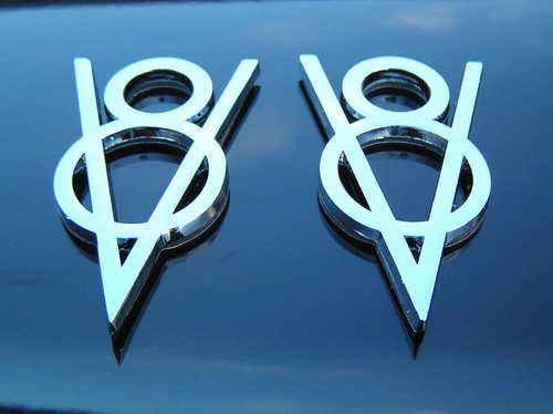 Vintage v8 chrome pair - chrome,