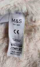 M&S Unicorn Light Pink & White Soft Plush Hot Water Bottle Case / Cover 19”