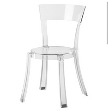 Set of 4 IKEA Stein Acrylic Chair Transparent Clear Plastic.