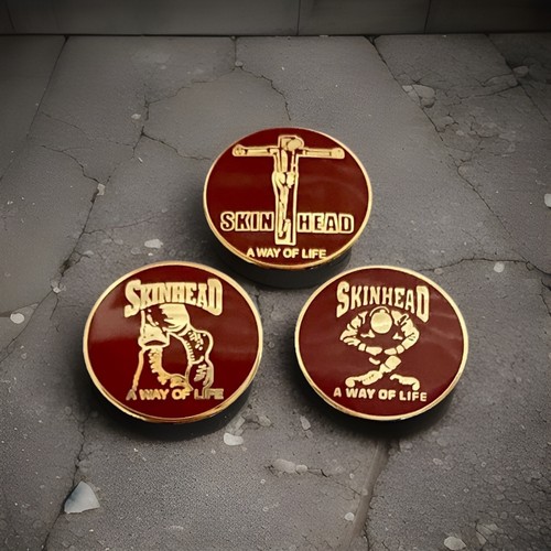 Skinhead pin badges dr - skinhead,