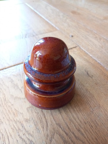 Brown glazed ceramic - glazed,