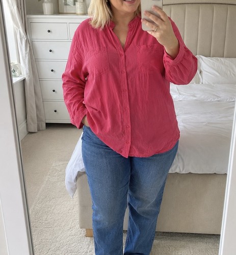 Ladies linen shirt size top - linen,
