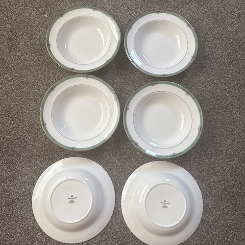 Six wedgwood jade rimmed - wedgwood, bowls