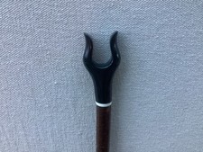 Black Buffalo Horn Hazel Lyre Thumb Stick  No.8