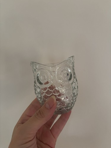 Glass owl tealight holder home - tealight,