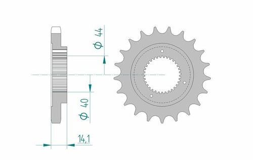 41101 standard steel pinion - steel,