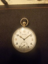 Helvetia GSTP Military Pocket Watch Antique 52mm WWII Era For Spares And Repair