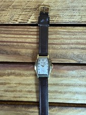Bulova gold plated art deco american rectangular style watch vintage
