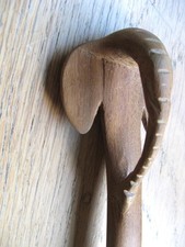 Carved elephant head handled