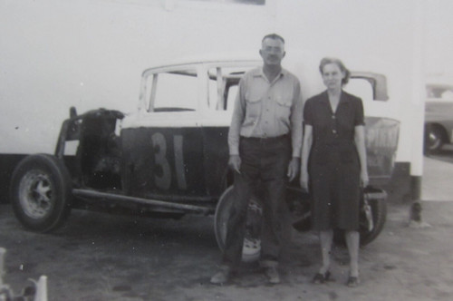Vintage hot rod couple photo - rod,