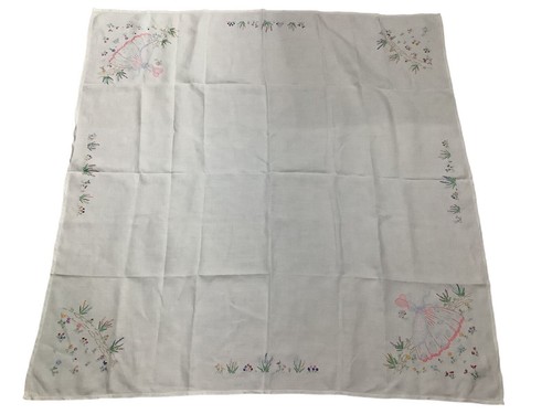 Vintage hand embroidered linen - hand,