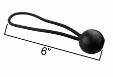 6" Bungee Ball Black Cord Loop