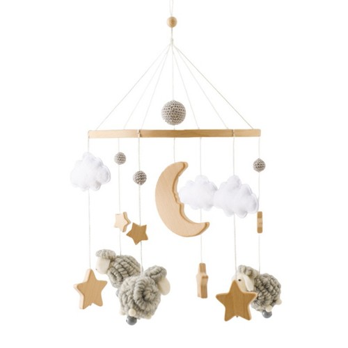 Nursery mobile with wooden - nursery,