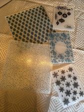 Selection Of 5 Embossing folders Including 2 Xmas Designs