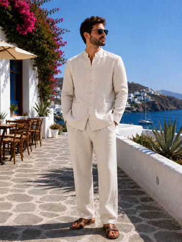 Mens cotton linen summer - mens,