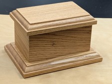 14cm Solid oak pet cremation