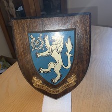 Wooden Shield plaque Harrow