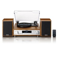 Lenco MC-160WD Stereo System Turntable DAB+/FM Radio  Bluetooth Remote Speakers
