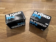 2 x expired 35mm Ilford FP4 refill black and white films 36 exp. unopened