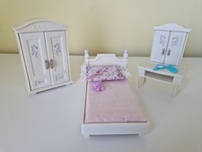 Vintage Sylvanian Families Lavender Bedroom Set Furniture Dressing Table