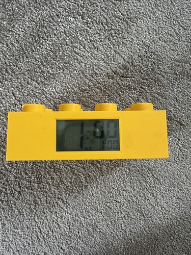 Lego block alarm clock - block, yellow