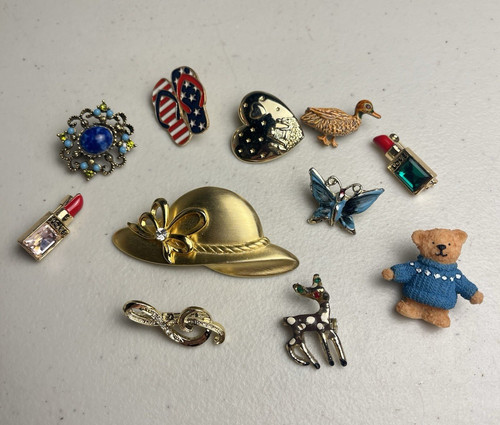 Brooches pin lot mix duck - pin,