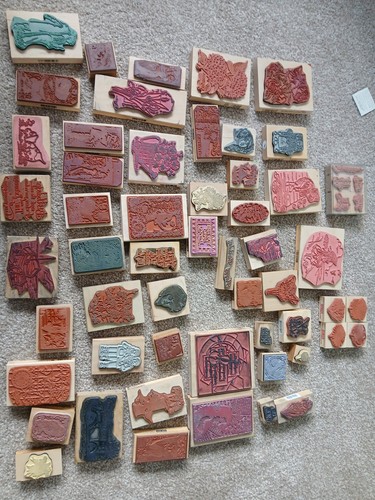 Wooden rubber stamps - rubber,