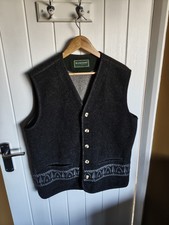 Schniders Dark Grey Wool Embroidered Waistcoat 44" Chest
